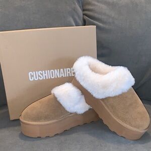 Husky Suede Cozy Platform Mule in Chesnut Suede